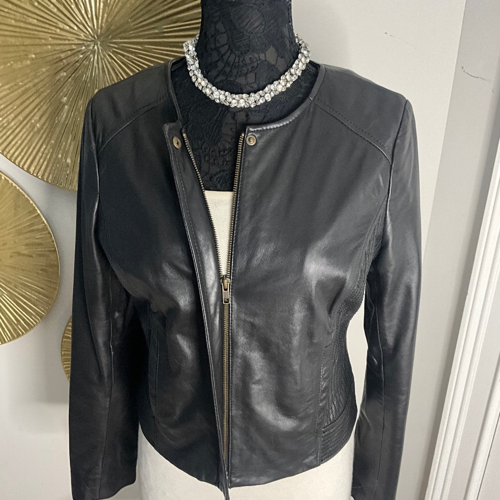 * Halogen Leather Motorcycle Jacket * - image 1